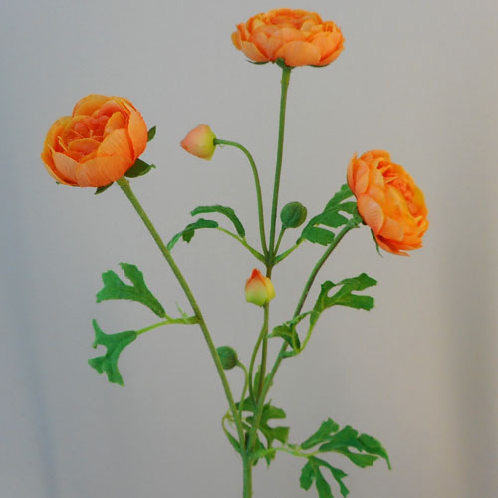 Carnival Ranunculus Orange 65cm Artificial Flowers